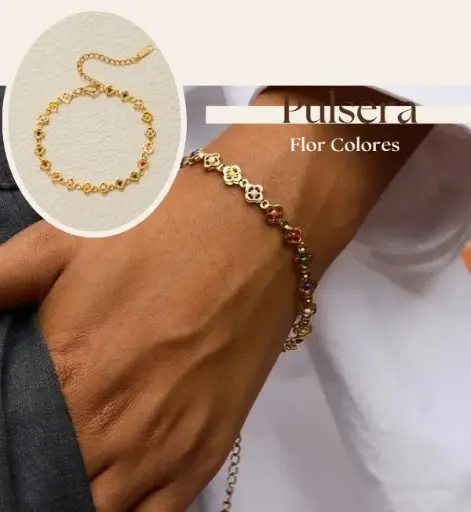 [ZEPUL00007] Pulsera Flor Colores